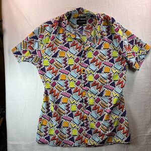 Drill Clothing Co. Shirt Mens L Multi Geometric 90s Throwback Saved By The Bell